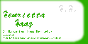 henrietta haaz business card